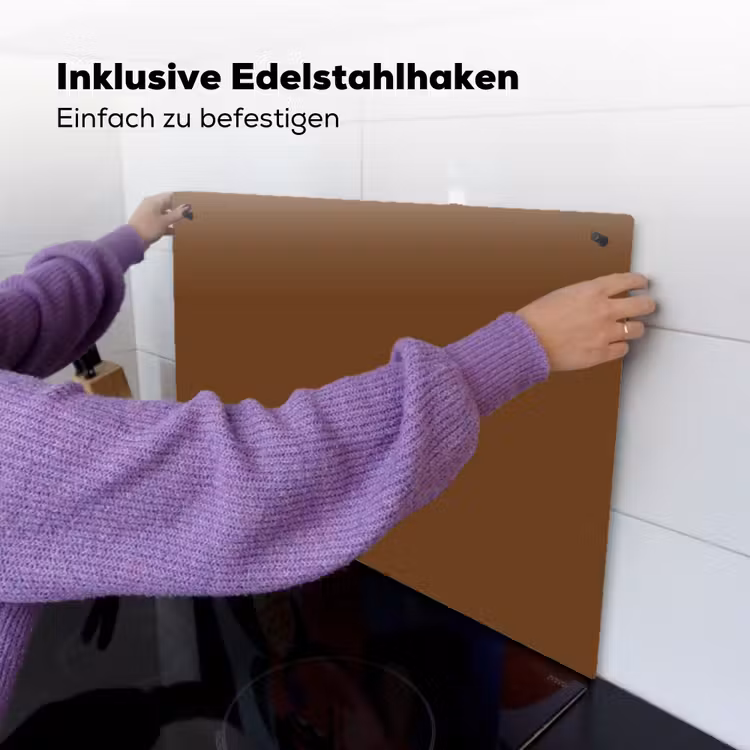 Rich - Espresso - Bruin Inductie beschemer met haakjes klein 777 -ky-ophangen-de