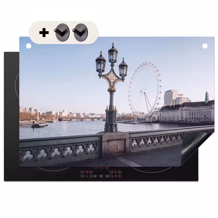 Reuzenrad - Londen - Stad - Architectuur - Brug Inductie beschemer met haakjes klein -3d