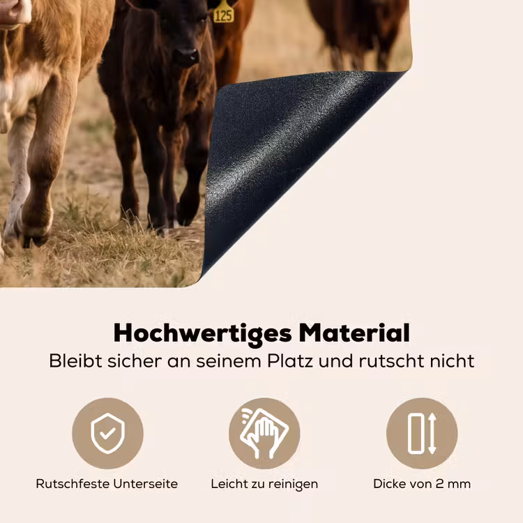 Runderen - Kudde - Landschap - Weide - Rustig Inductie beschemer met haakjes klein -ky-onderkant-de