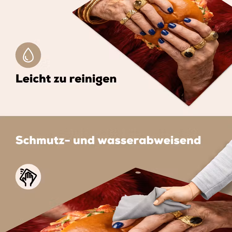 Broodje - Bontjas - Goud Inductie beschemer met haakjes klein -ky-schoon-de