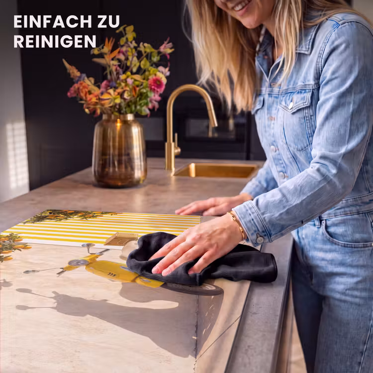 Scooter - Natuur - Zomer - Geel - Mediterraan Inductie beschemer met haakjes klein -ky-schoon-de