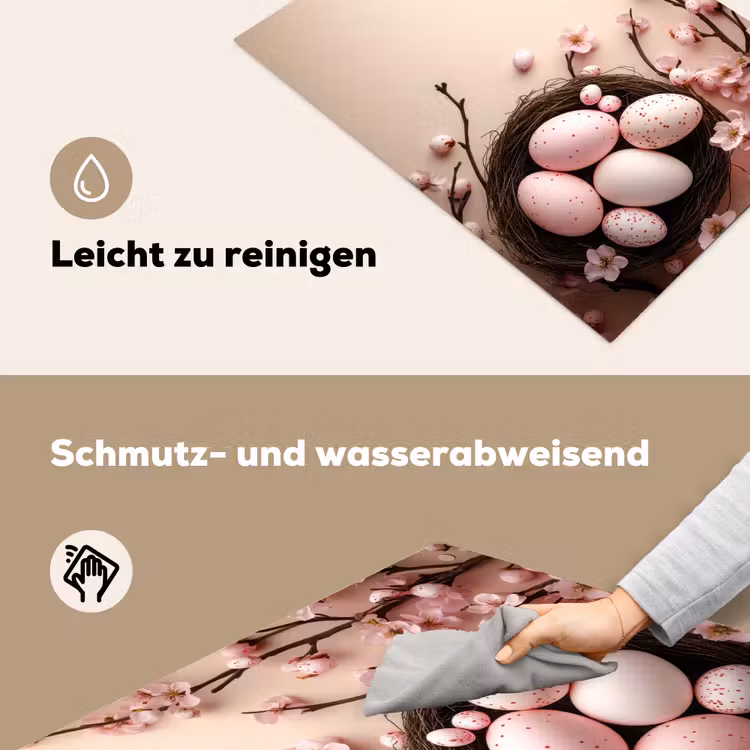 Roze - Bloesems - Eieren Inductie beschemer met haakjes klein -ky-schoon-de