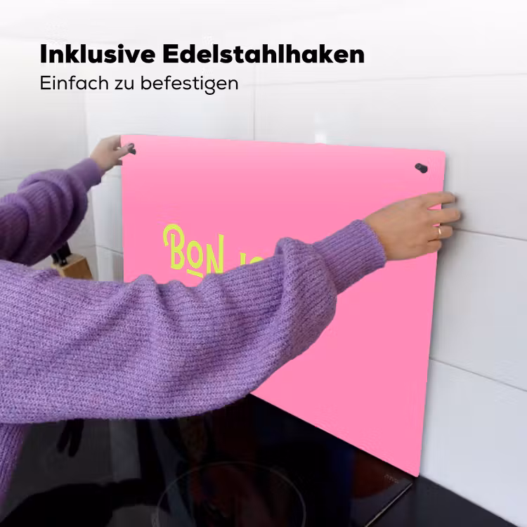 Roze - Groene Bonjour - art-deco Inductie beschemer met haakjes klein -ky-ophangen-de