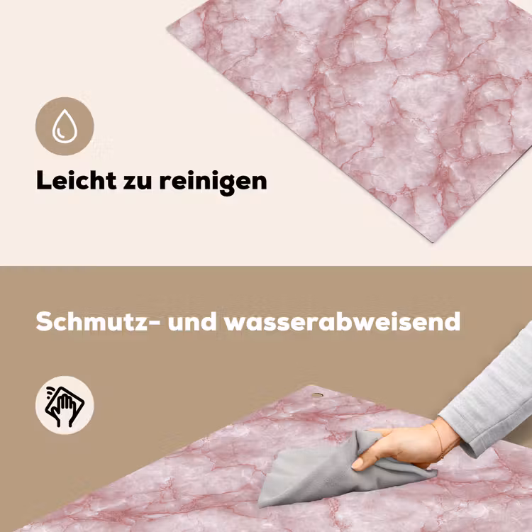 Roze - Kwartsmarmer - Aders Inductie beschemer met haakjes klein 777 -ky-schoon-de