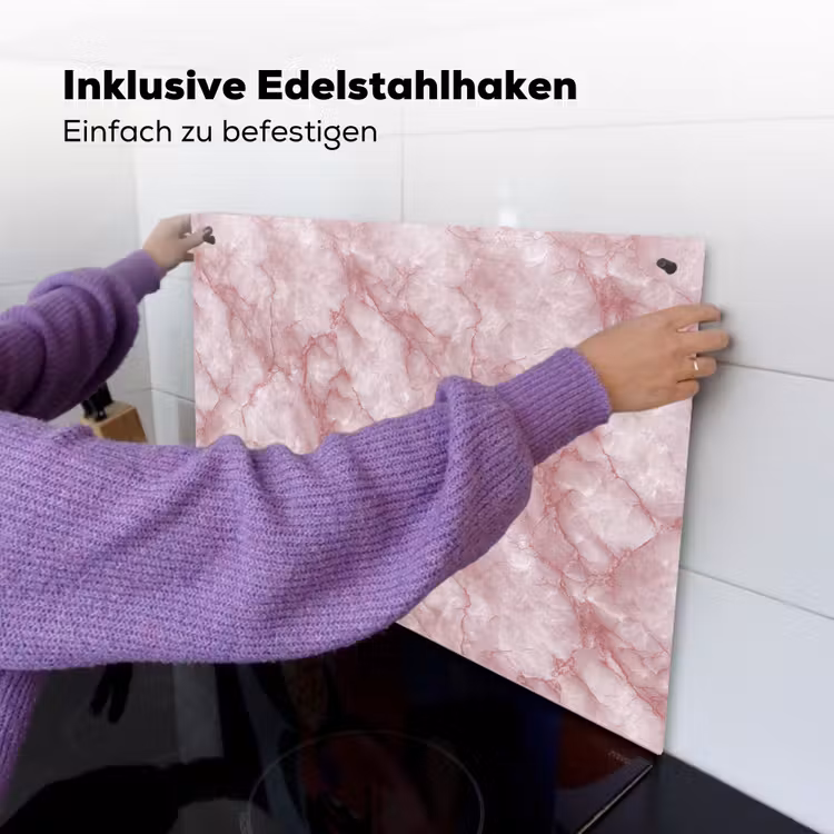 Roze - Kwartsmarmer - Aders Inductie beschemer met haakjes klein 777 -ky-ophangen-de