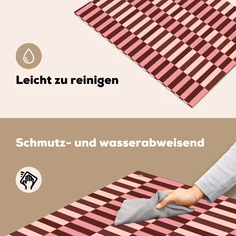 Roze - Rood - Blokjes Inductie beschemer met haakjes klein 777 -ky-schoon-de