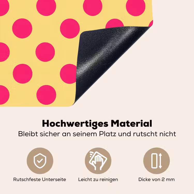 Roze - Stippen - Geel Inductie beschemer met haakjes klein 777 -ky-onderkant-de