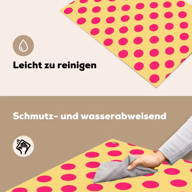 Roze - Stippen - Geel Inductie beschemer met haakjes klein 777 -ky-schoon-de