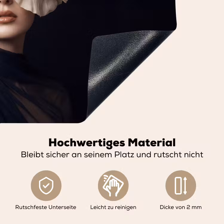 Roos - Tijdloos - Zwart Inductie beschemer met haakjes klein -ky-onderkant-de