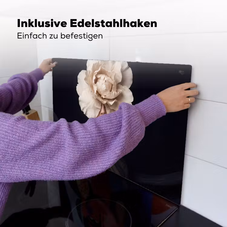 Roos - Tijdloos - Zwart Inductie beschemer met haakjes klein -ky-ophangen-de