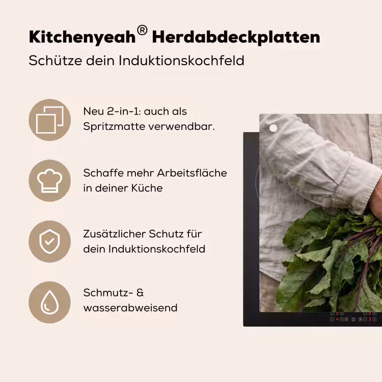 Bieten - Vers - Moestuin Inductie beschemer met haakjes klein -ky-usp-de