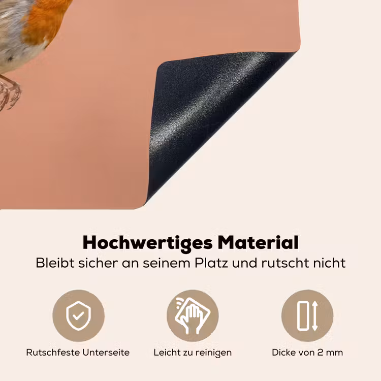 Roodborst - Natuur - Roze Inductie beschemer met haakjes klein -ky-onderkant-de