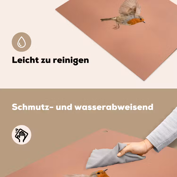 Roodborst - Natuur - Roze Inductie beschemer met haakjes klein -ky-schoon-de