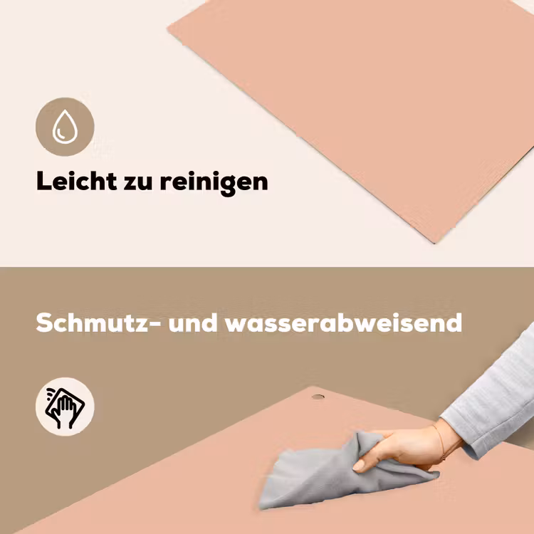 Blush - Terracotta - Nude Inductie beschemer met haakjes klein 777 -ky-schoon-de
