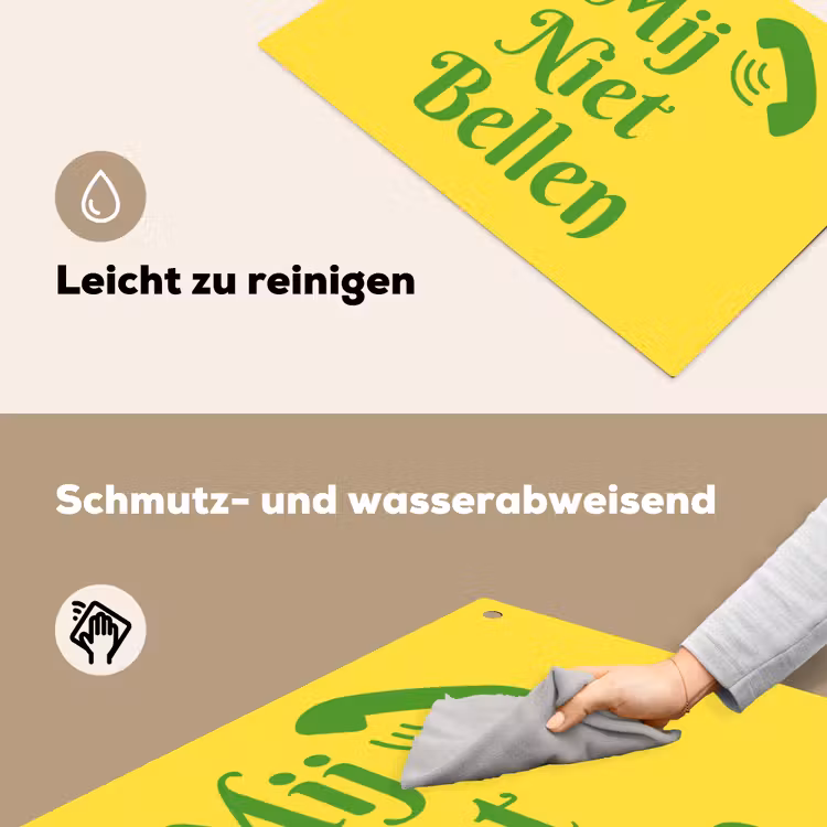 Mij niet bellen - Telefoon - Geel Inductie beschemer met haakjes klein -ky-schoon-de