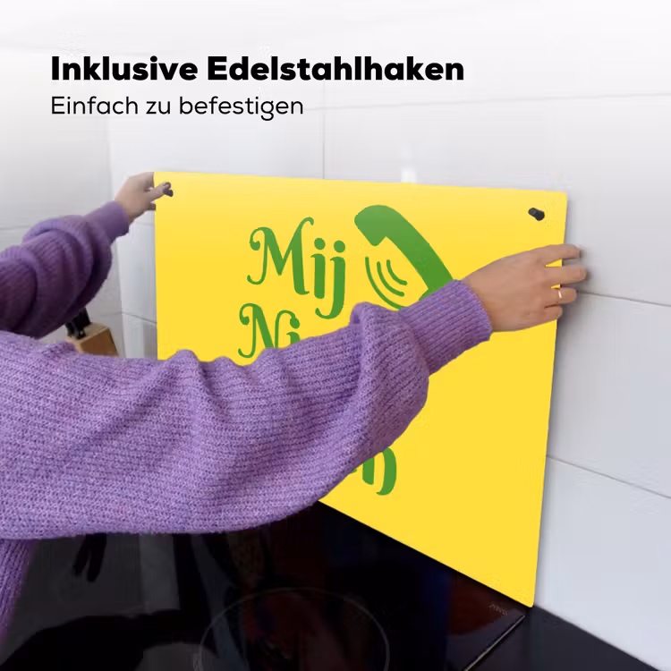 Mij niet bellen - Telefoon - Geel Inductie beschemer met haakjes klein -ky-ophangen-de