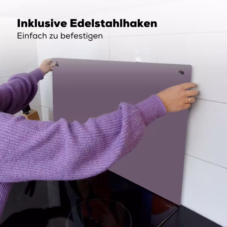 Velvet - Aubergine - Paars Inductie beschemer met haakjes klein 777 -ky-ophangen-de