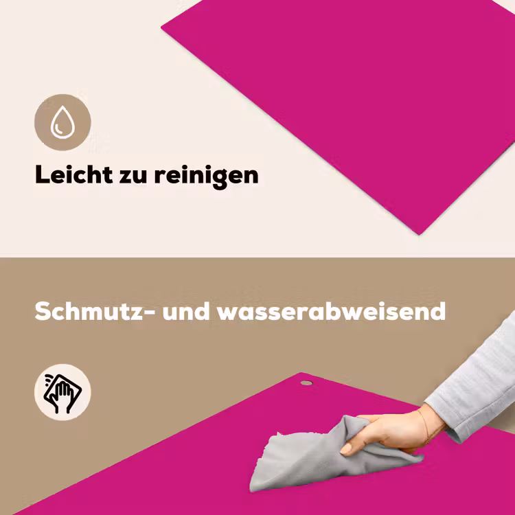 Velvet - Magenta - Roze Inductie beschemer met haakjes klein 777 -ky-schoon-de