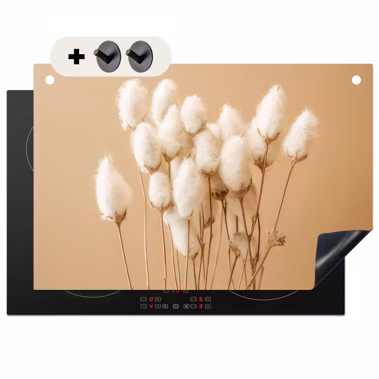 2-in-1 Herdabdeckplatte & Spritzschutz - Samtiger Winter - Fluweelzachte Winter Inductie beschemer met haakjes klein