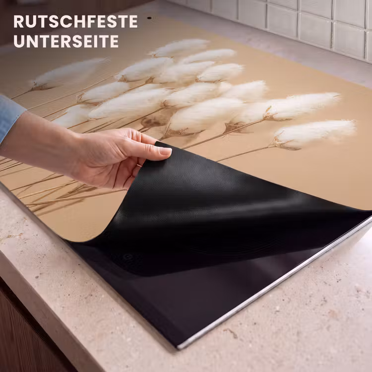 2-in-1 Herdabdeckplatte & Spritzschutz - Samtiger Winter - Fluweelzachte Winter Inductie beschemer met haakjes klein