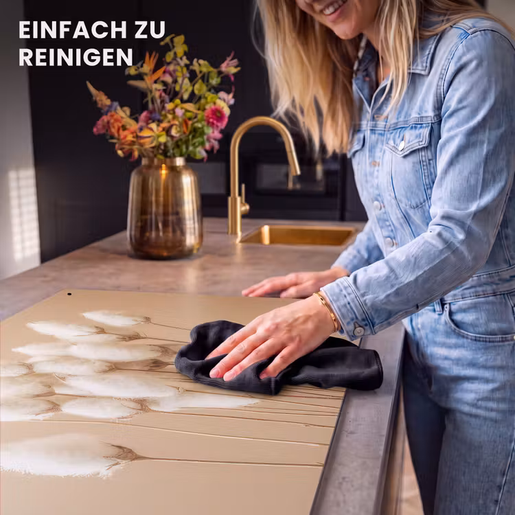 2-in-1 Herdabdeckplatte & Spritzschutz - Samtiger Winter - Fluweelzachte Winter Inductie beschemer met haakjes klein