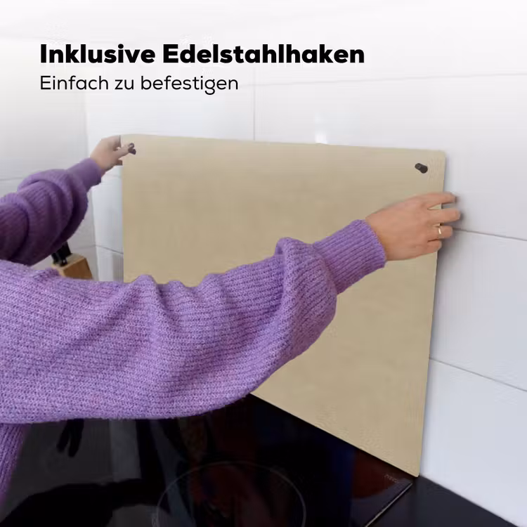 Zandkleur - Korrelige structuur - Beton Inductie beschemer met haakjes klein 777 -ky-ophangen-de