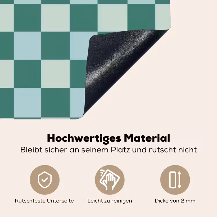 Schaak - Klassiek - Groen Inductie beschemer met haakjes klein 777 -ky-onderkant-de