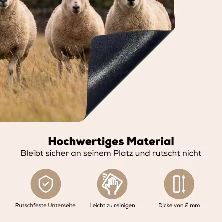 Schapen - Weidenlandschap - Heuvels Inductie beschemer met haakjes klein -ky-onderkant-de