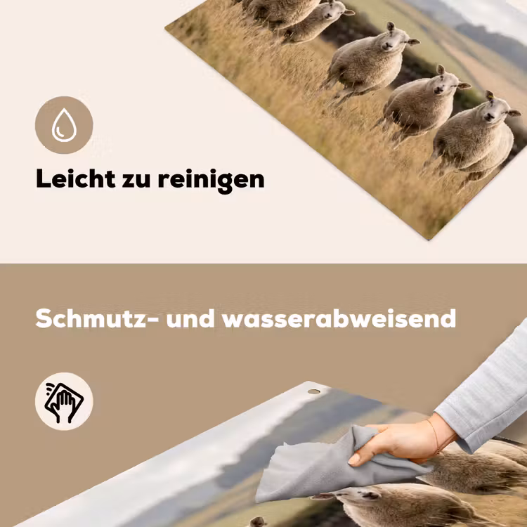 Schapen - Weidenlandschap - Heuvels Inductie beschemer met haakjes klein -ky-schoon-de