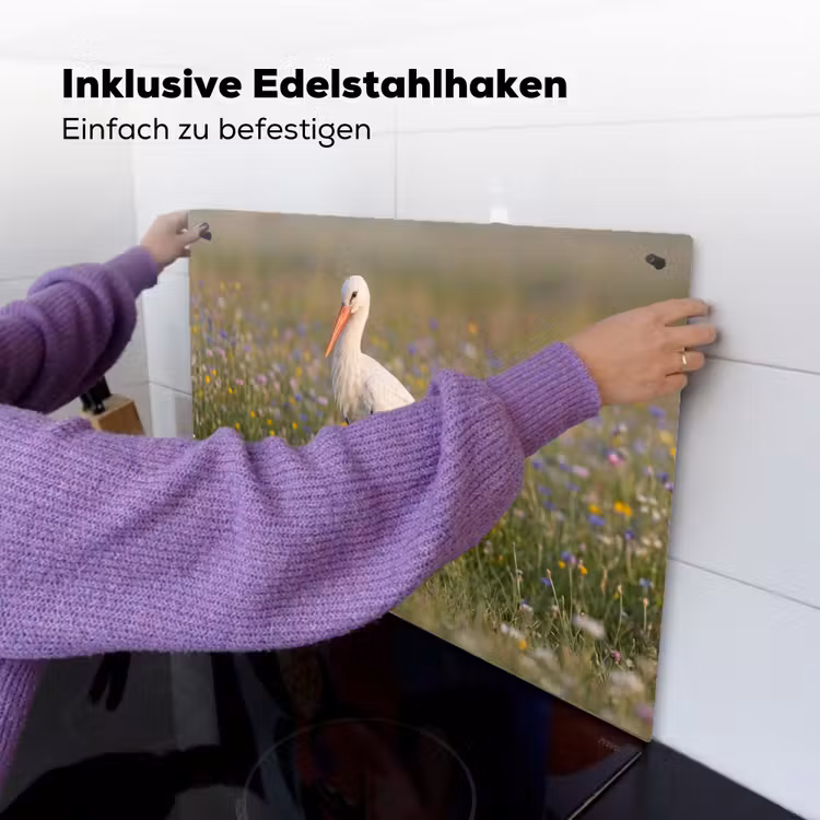 Ooienvaar - Bloemen - Weide - Kleurrijk Inductie beschemer met haakjes klein -ky-ophangen-de