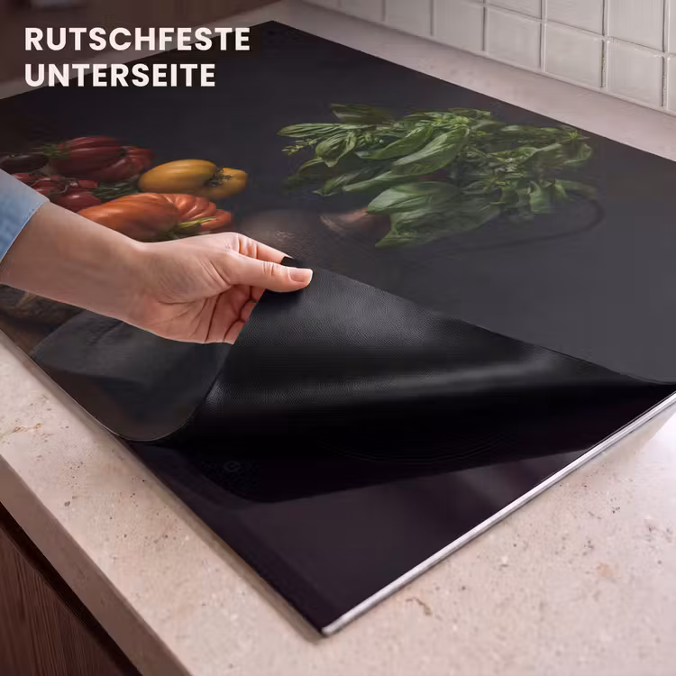 2-in-1 Herdabdeckplatte & Spritzschutz - Schatten und Aroma - Schaduw en Aroma Inductie beschemer met haakjes klein