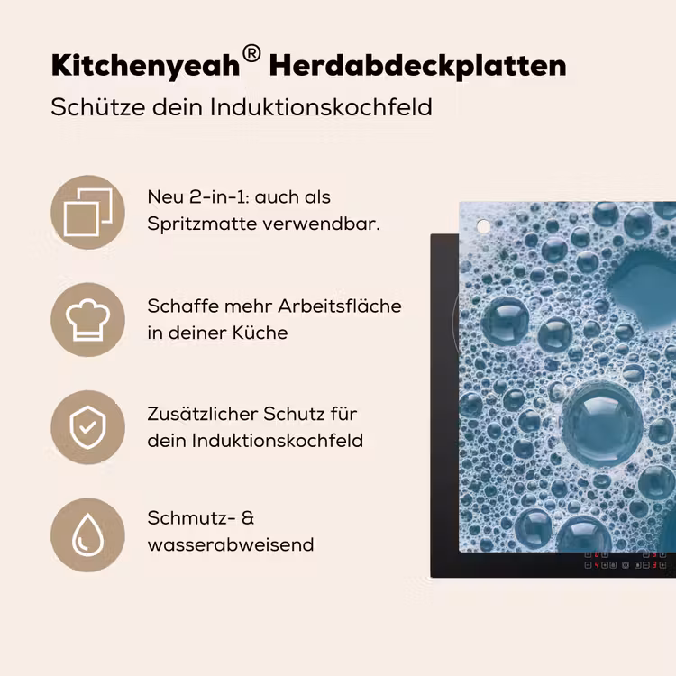 Schuim - Water - Textuur Inductie beschemer met haakjes klein -ky-usp-de