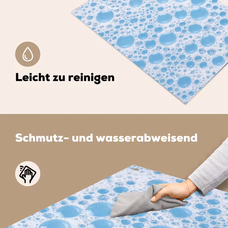 Schuim - Bubbels - Blauw Inductie beschemer met haakjes klein -ky-schoon-de