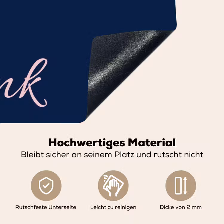 Fuck what they think - Blauw - Cursief Inductie beschemer met haakjes klein -ky-onderkant-de