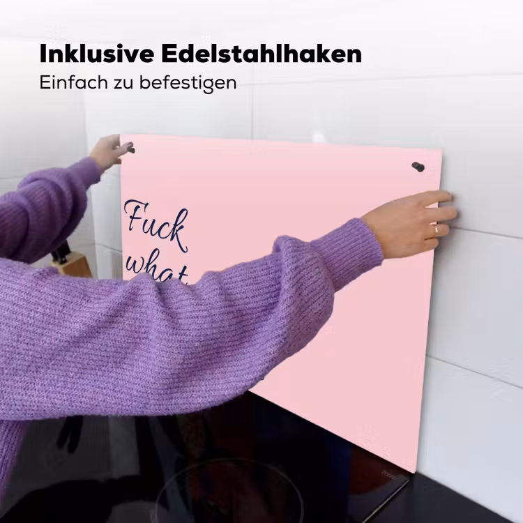 Fuck what they think - Roze - Minimalistisch Inductie beschemer met haakjes klein -ky-ophangen-de