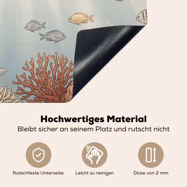 Schildpad - Onderwater - Natuur - Illustratie Inductie beschemer met haakjes klein -ky-onderkant-de