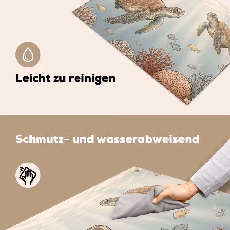 Schildpad - Onderwater - Natuur - Illustratie Inductie beschemer met haakjes klein -ky-schoon-de