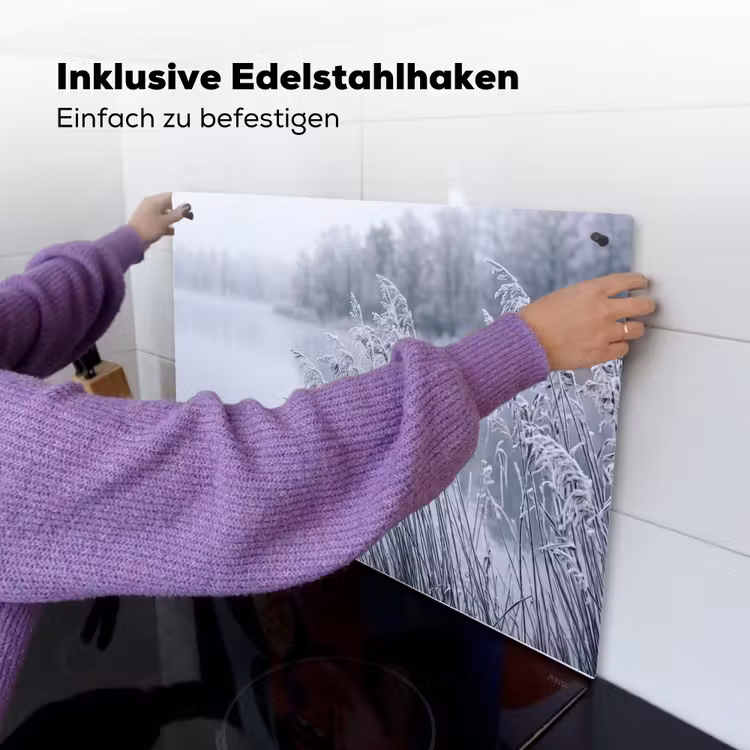 Riet - Bevroren - Winter - Natuur Inductie beschemer met haakjes klein -ky-ophangen-de