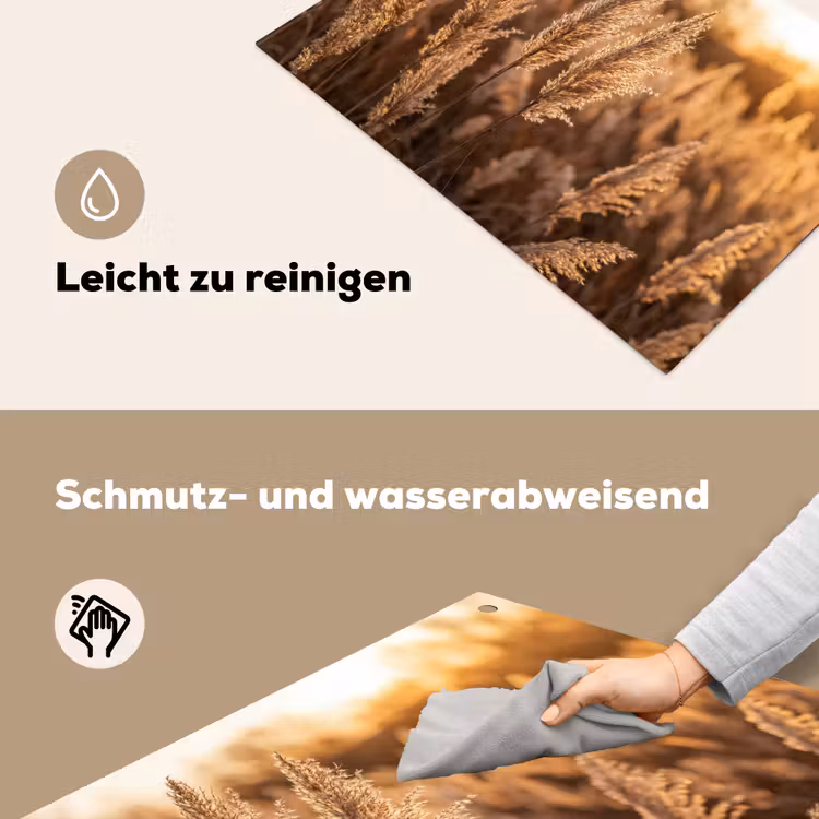 Rietpluimen - Gras - Zonsondergang - Goud - Serene Inductie beschemer met haakjes klein -ky-schoon-de