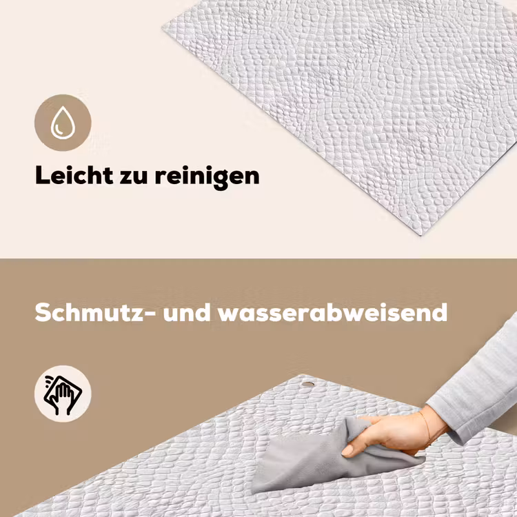 Slang - Patroon - Wit Inductie beschemer met haakjes klein 777 -ky-schoon-de