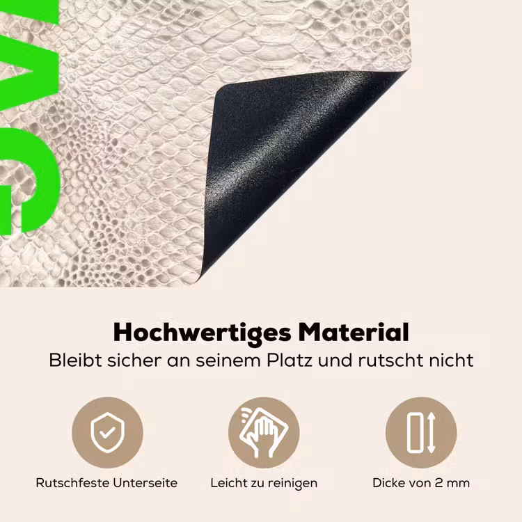 Slangenprint - SWAG - Neon - Groen Inductie beschemer met haakjes klein -ky-onderkant-de