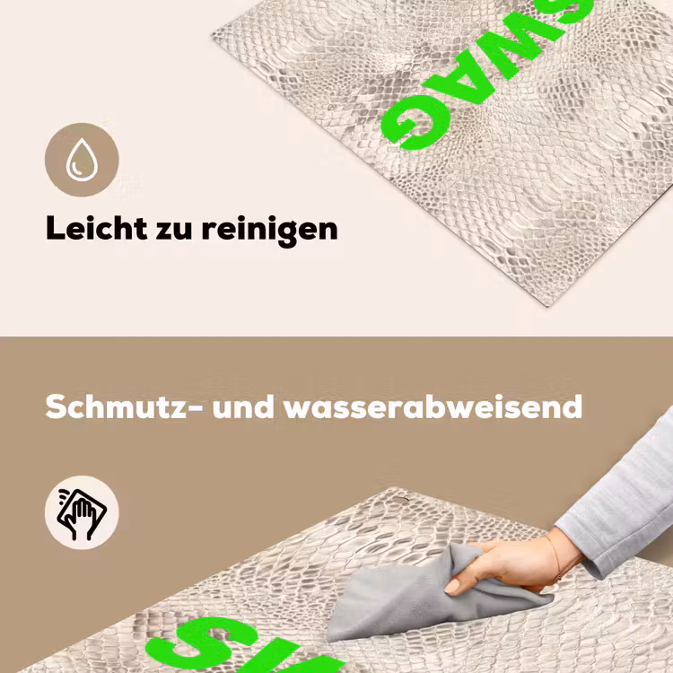 Slangenprint - SWAG - Neon - Groen Inductie beschemer met haakjes klein -ky-schoon-de