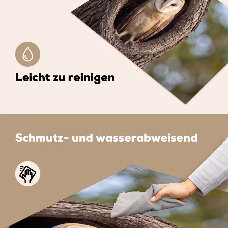 Kerkuil - Boom - Natuur - Bruin Inductie beschemer met haakjes klein -ky-schoon-de