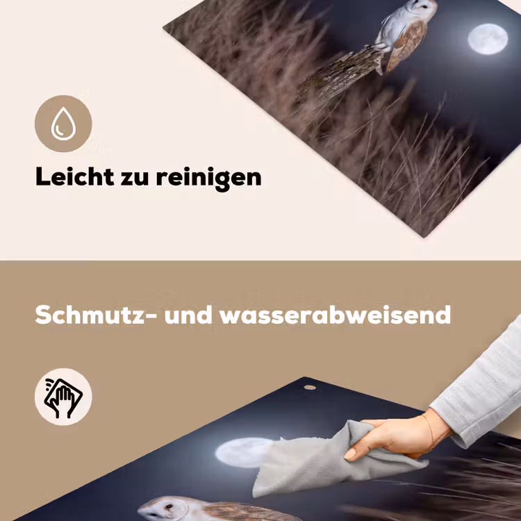 Kerkuil - Maan - Nacht Inductie beschemer met haakjes klein -ky-schoon-de