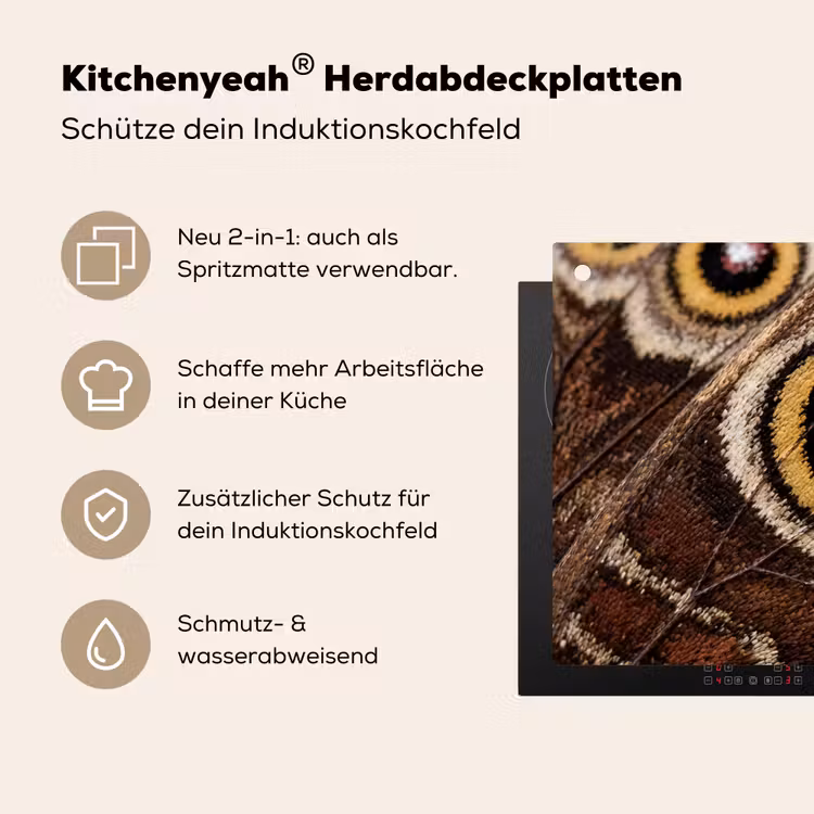 Vlinder - Vleugel - Abstract Inductie beschemer met haakjes klein -ky-usp-de