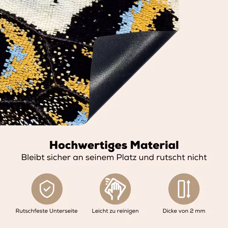 Vlinder - Vleugel - Geel Inductie beschemer met haakjes klein -ky-onderkant-de