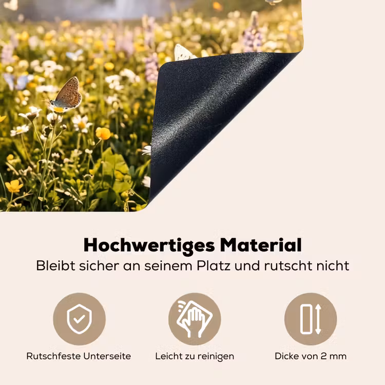Vlinders - Waterval - Bloemenveld Inductie beschemer met haakjes klein -ky-onderkant-de