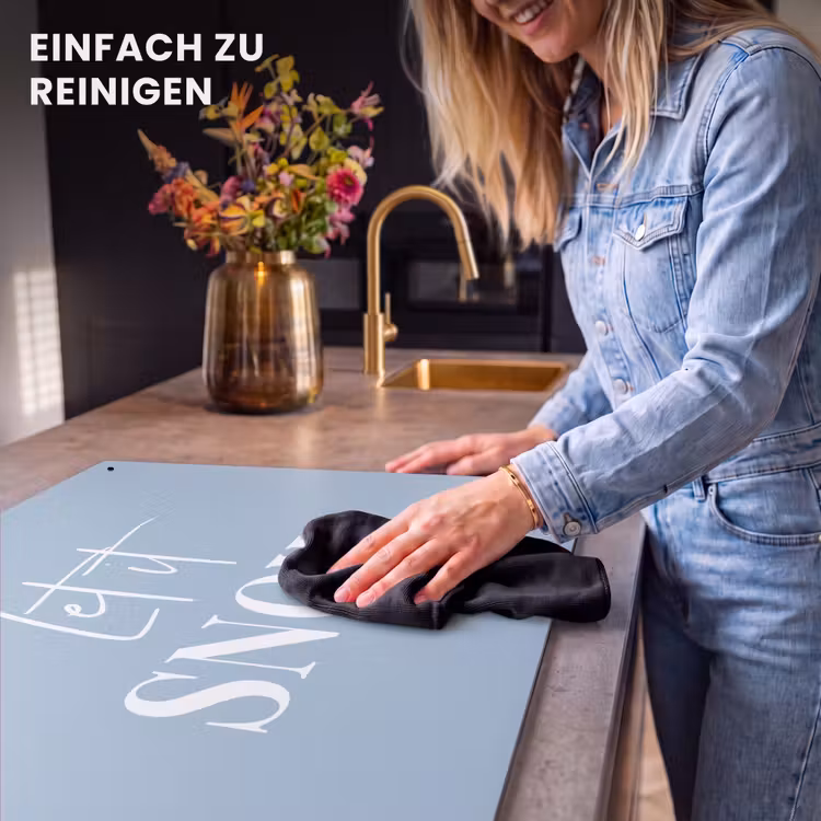 2-in-1 Herdabdeckplatte & Spritzschutz - Schnee - Winter - Blau - Lass es schneien - Sneeuw - Winter - Blauw - Let it snow Inductie beschemer met haakjes klein