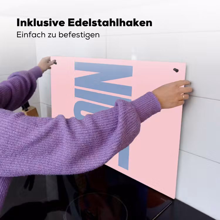 Nice - Paars - Roze Inductie beschemer met haakjes klein -ky-ophangen-de