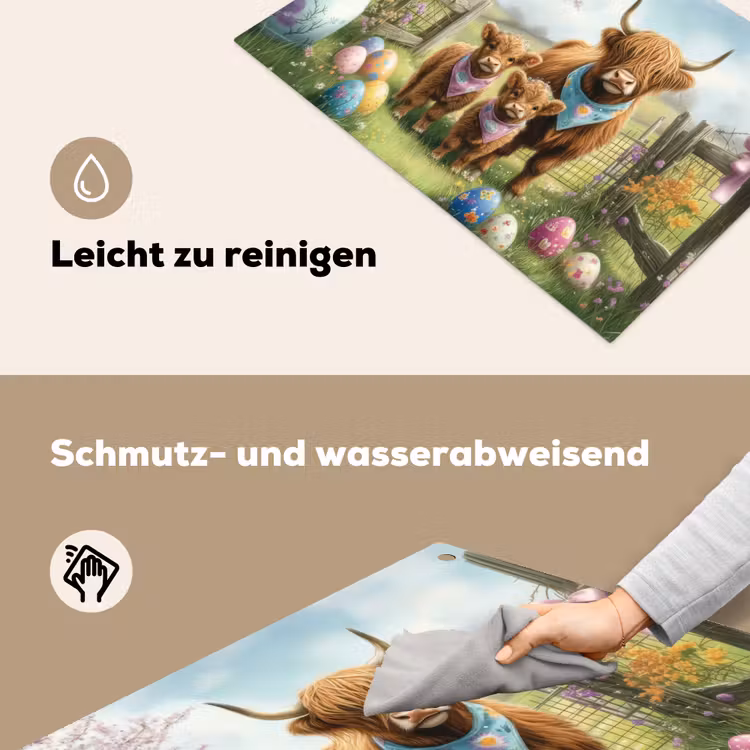 Schotsehooglanders - Paaseieren - Lente Inductie beschemer met haakjes klein -ky-schoon-de